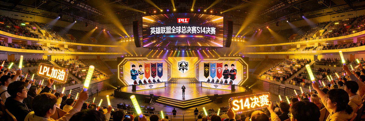 英雄联盟全球总决赛S14决赛现场盛况 - 上海体育馆座无虚席